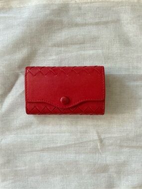 Bottega Veneta Intrecciato woven leather key wallet